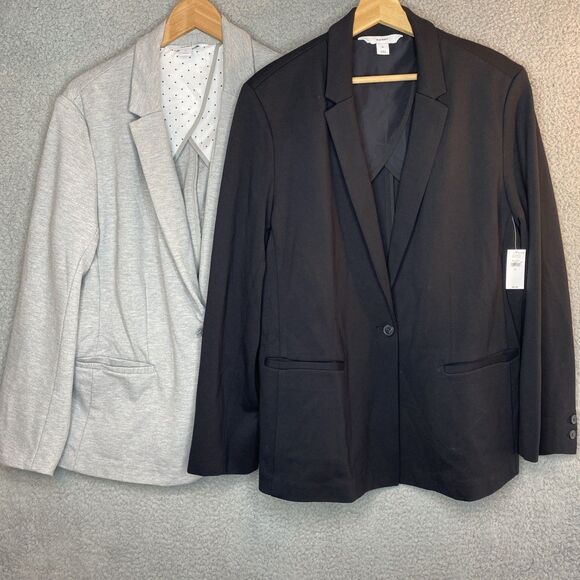 Lot of 2 Old Navy Blazer Womens XL Classic One Button Knit Work Office Jacket - Picture 1 of 14
